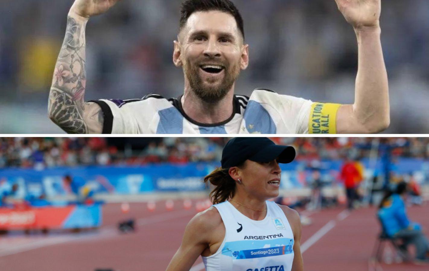 LIONEL MESSI Y LA ATLETA BELÉN CASETTA COMPARTIERON EL OLIMPIA DE ORO 2023