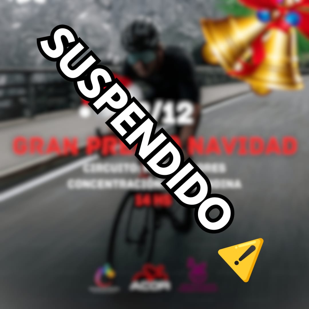 CICLISMO: A UN DÍA DE LA CARRERA, SUSPENDEN LA GRAN PRUEBA NAVIDAD