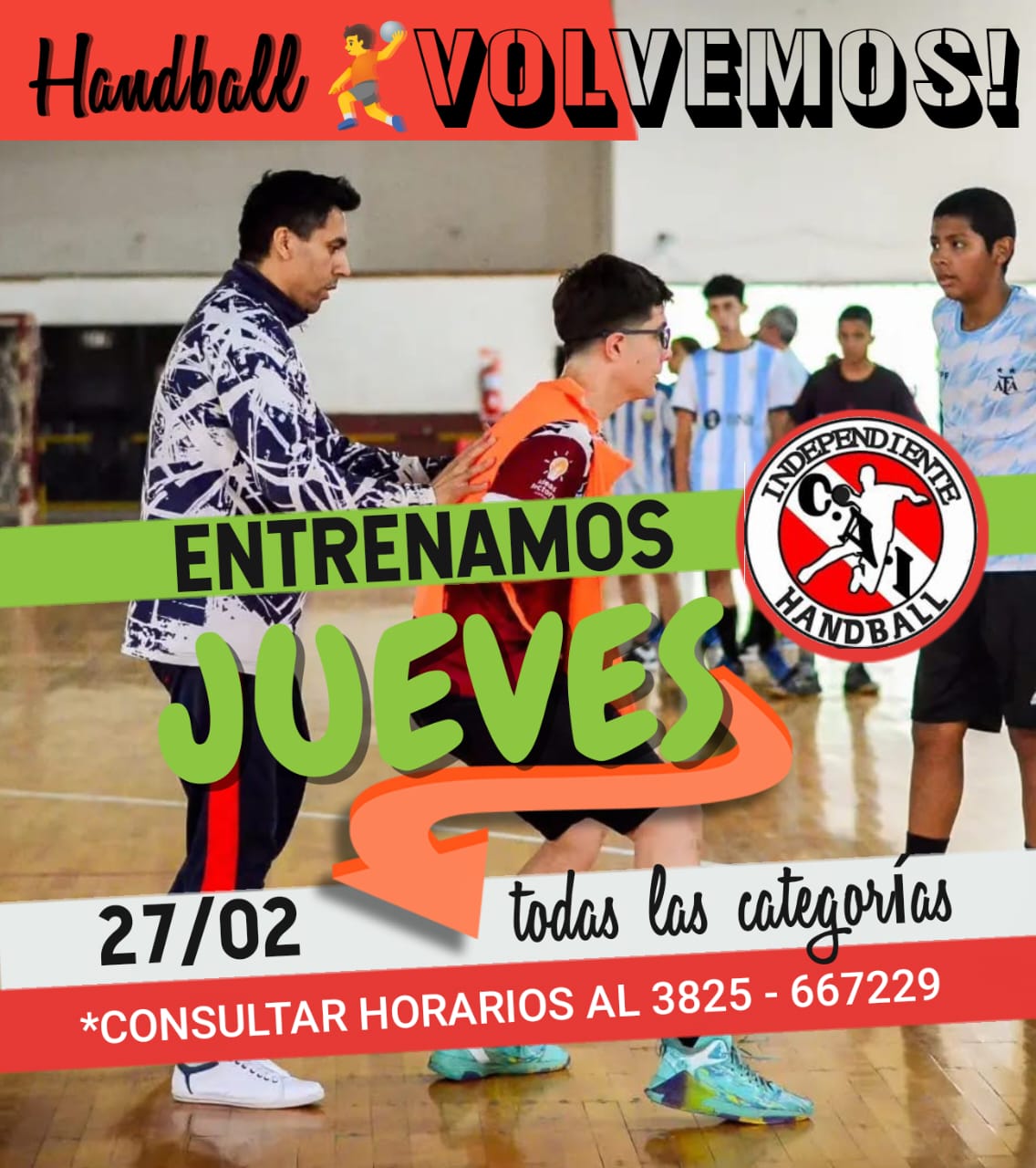 VUELVE LA ACTIVIDAD DEL HANDBALL EN EL CLUB ATLÉTICO INDEPENDIENTE