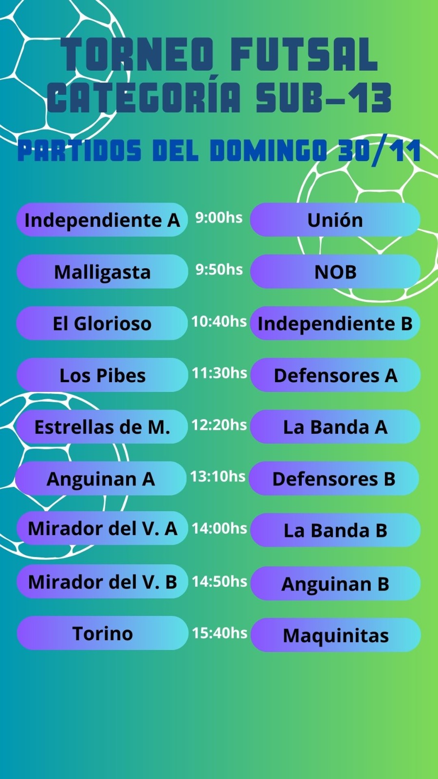 FUTSAL SUB.13: SEGUNDO FECHA EN EL POLI DE BARRIO INDEPENDENCIA