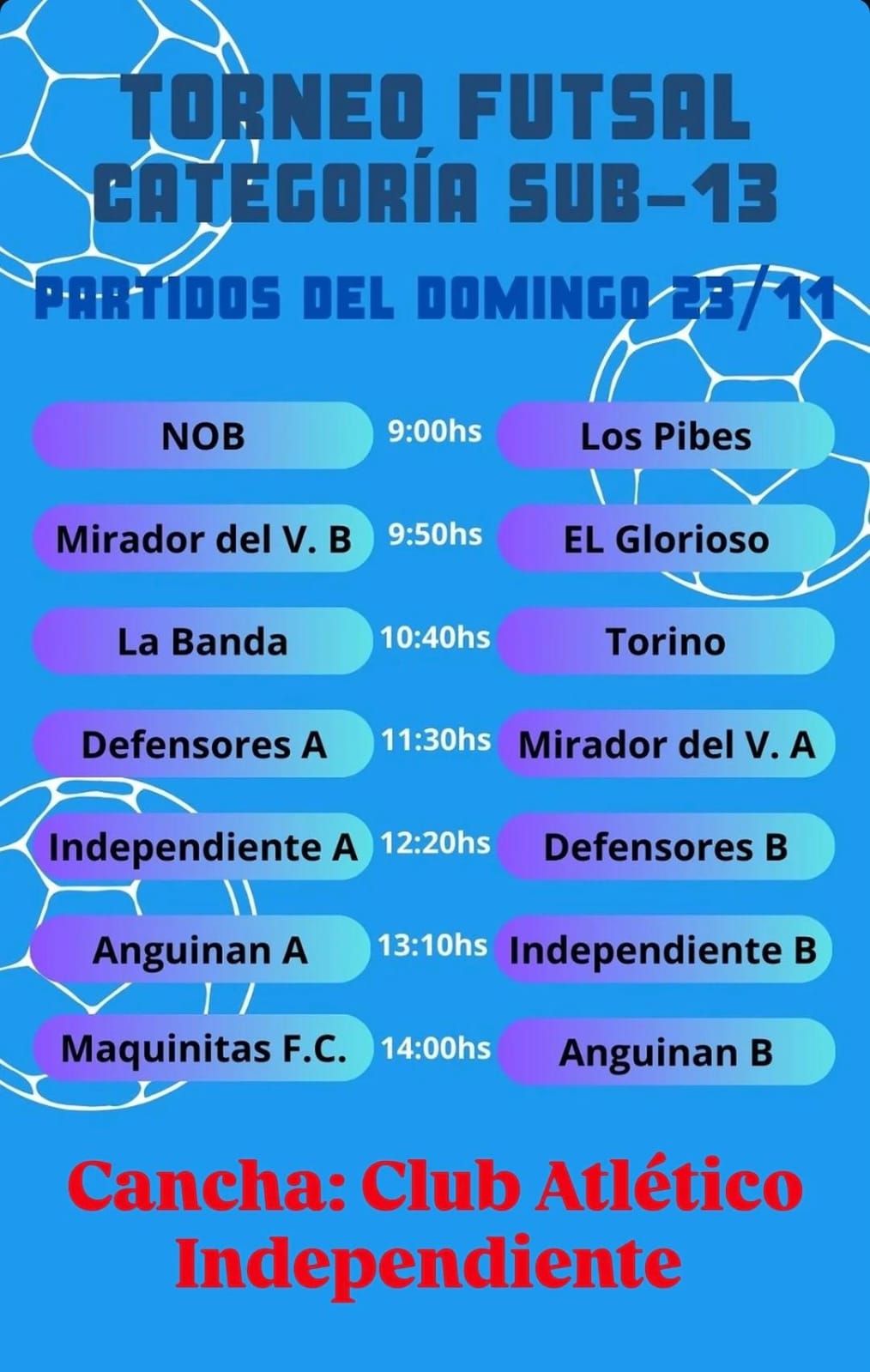 COMIENZA EL FUTSAL SUB.13 EN EL CLUB INDEPENDIENTE