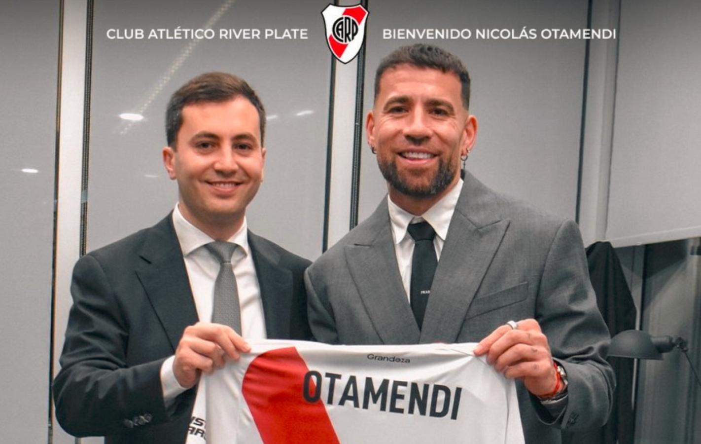 NICO OTAMENDI FIRMÓ CON RIVER, ANTES DE VIAJAR AL MUNDIAL