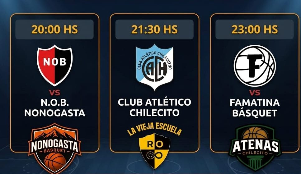 BASQUET CHILECITEÑO: TRIPLE JORNADA PARA EL VIERNES EN EL POLIDEPORTIVO